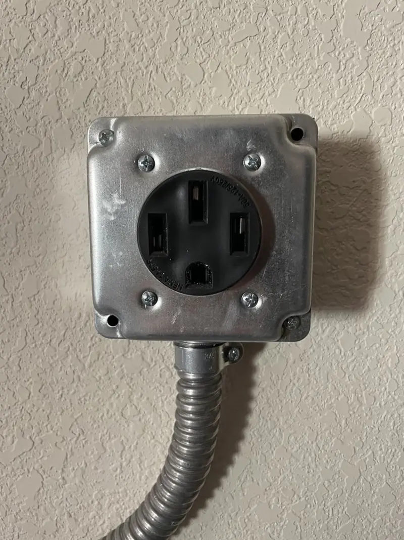 NEMA 14-50 outlet installed for Smart Home Electrical in Hillside